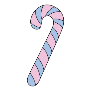 Rainbow Twisted Candy Cane 16.5cm - 2 Colours